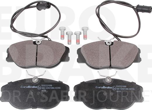 Eurobrake 5502221009 - Brake Pad Set, disc brake autospares.lv