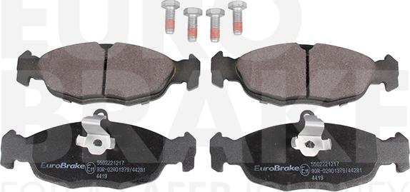 Eurobrake 5502221217 - Brake Pad Set, disc brake autospares.lv