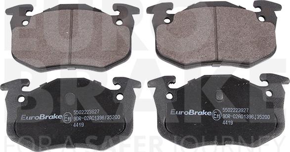 Eurobrake 5502223927 - Brake Pad Set, disc brake autospares.lv