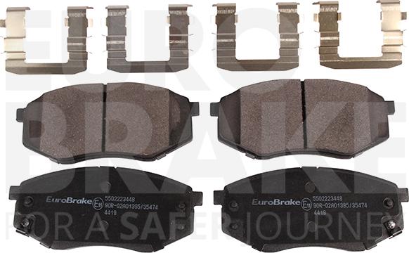 Eurobrake 5502223448 - Brake Pad Set, disc brake autospares.lv