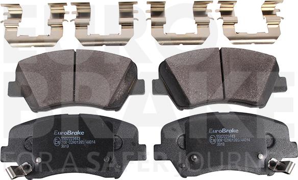 Eurobrake 5502223443 - Brake Pad Set, disc brake autospares.lv