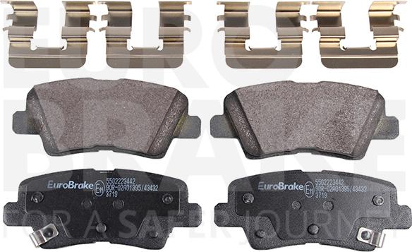 Eurobrake 5502223442 - Brake Pad Set, disc brake autospares.lv