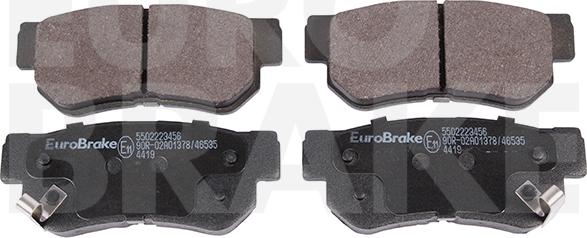 Eurobrake 5502223456 - Brake Pad Set, disc brake autospares.lv