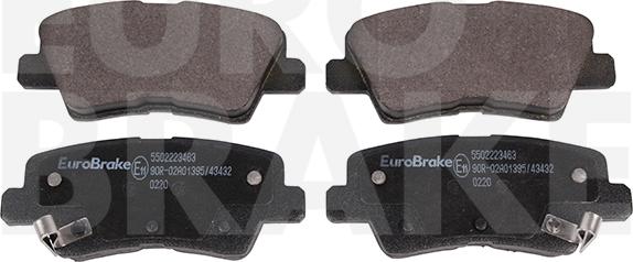 Eurobrake 5502223463 - Brake Pad Set, disc brake autospares.lv