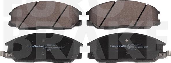 Eurobrake 5502223414 - Brake Pad Set, disc brake autospares.lv