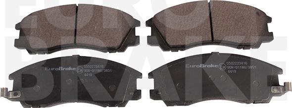 Eurobrake 5502223416 - Brake Pad Set, disc brake autospares.lv