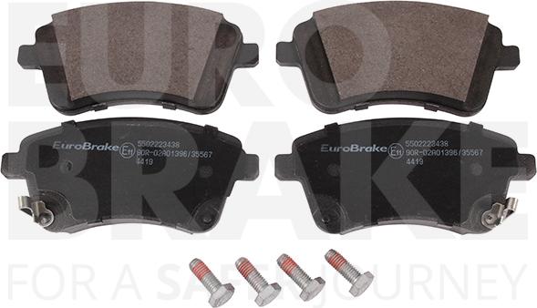 Eurobrake 5502223438 - Brake Pad Set, disc brake autospares.lv