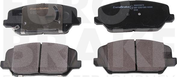 Eurobrake 5502223473 - Brake Pad Set, disc brake autospares.lv