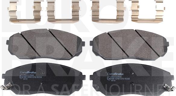 Eurobrake 5502223508 - Brake Pad Set, disc brake autospares.lv