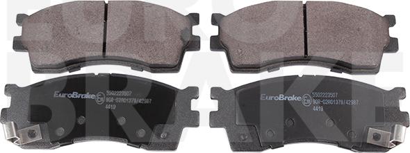 Eurobrake 5502223507 - Brake Pad Set, disc brake autospares.lv