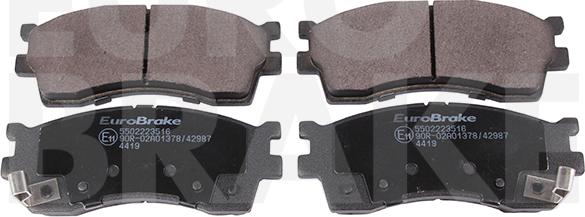 Eurobrake 5502223516 - Brake Pad Set, disc brake autospares.lv