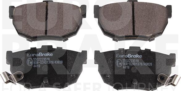 Eurobrake 5502223518 - Brake Pad Set, disc brake autospares.lv