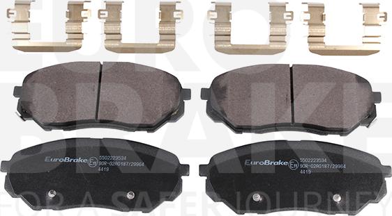 Eurobrake 5502223534 - Brake Pad Set, disc brake autospares.lv