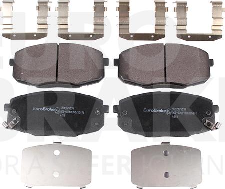 Eurobrake 5502223533 - Brake Pad Set, disc brake autospares.lv