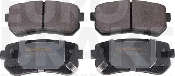 Eurobrake 5502223521 - Brake Pad Set, disc brake autospares.lv