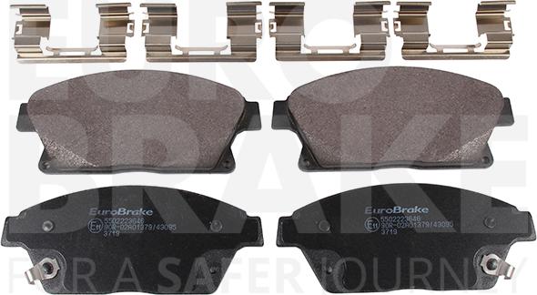 Eurobrake 5502223646 - Brake Pad Set, disc brake autospares.lv