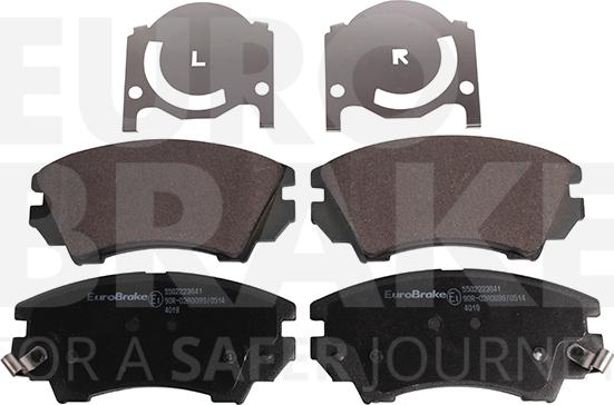 Eurobrake 5502223641 - Brake Pad Set, disc brake autospares.lv