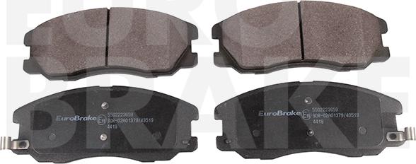 Eurobrake 5502223659 - Brake Pad Set, disc brake autospares.lv