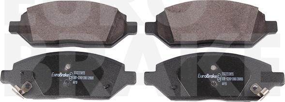 Eurobrake 5502223655 - Brake Pad Set, disc brake autospares.lv