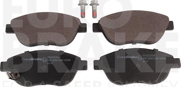 Eurobrake 5502223636 - Brake Pad Set, disc brake autospares.lv