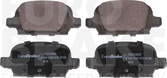 Eurobrake 5502223630 - Brake Pad Set, disc brake autospares.lv