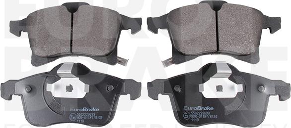 Eurobrake 5502223633 - Brake Pad Set, disc brake autospares.lv