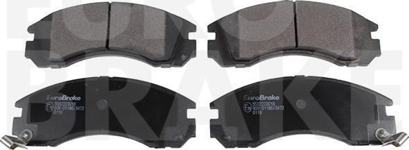 Eurobrake 5502223018 - Brake Pad Set, disc brake autospares.lv