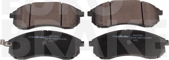 Eurobrake 5502223031 - Brake Pad Set, disc brake autospares.lv