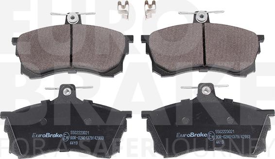 Eurobrake 5502223021 - Brake Pad Set, disc brake autospares.lv