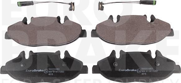 Eurobrake 5502223351 - Brake Pad Set, disc brake autospares.lv