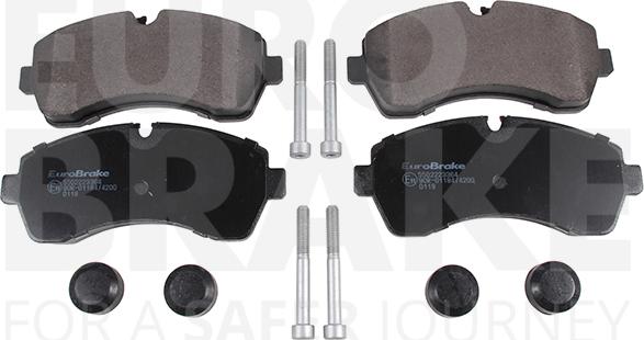 Eurobrake 5502223364 - Brake Pad Set, disc brake autospares.lv