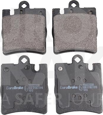 Eurobrake 5502223339 - Brake Pad Set, disc brake autospares.lv