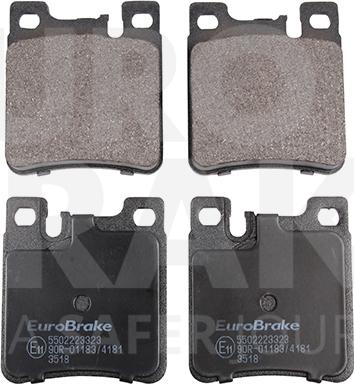 Eurobrake 5502223323 - Brake Pad Set, disc brake autospares.lv