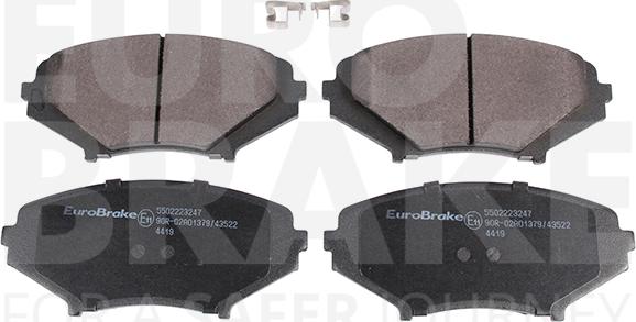 Eurobrake 5502223247 - Brake Pad Set, disc brake autospares.lv