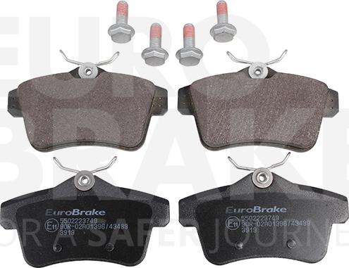 Eurobrake 5502223749 - Brake Pad Set, disc brake autospares.lv