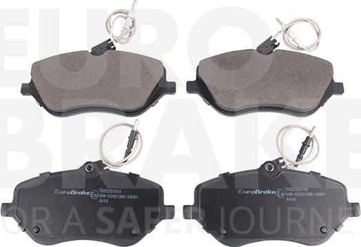 Eurobrake 5502223744 - Brake Pad Set, disc brake autospares.lv