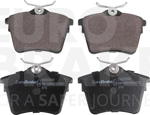 Eurobrake 5502223745 - Brake Pad Set, disc brake autospares.lv