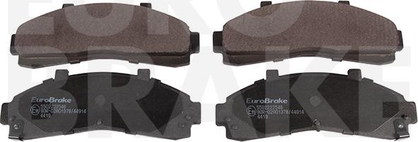 Eurobrake 5502222546 - Brake Pad Set, disc brake autospares.lv