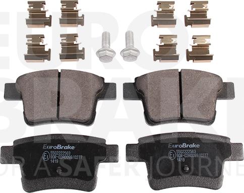 Eurobrake 5502222563 - Brake Pad Set, disc brake autospares.lv