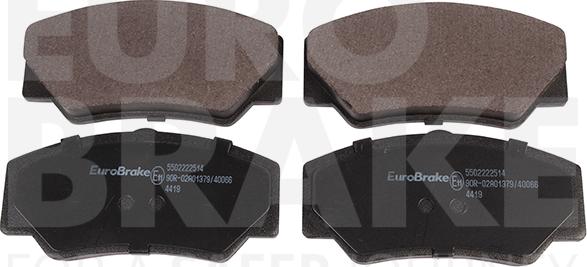 Eurobrake 5502222514 - Brake Pad Set, disc brake autospares.lv