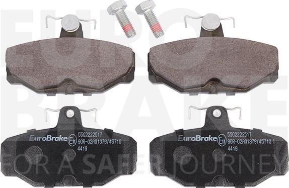 Eurobrake 5502222517 - Brake Pad Set, disc brake autospares.lv