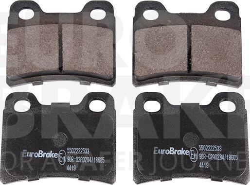 Eurobrake 5502222533 - Brake Pad Set, disc brake autospares.lv