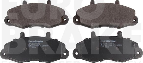 Eurobrake 5502222521 - Brake Pad Set, disc brake autospares.lv