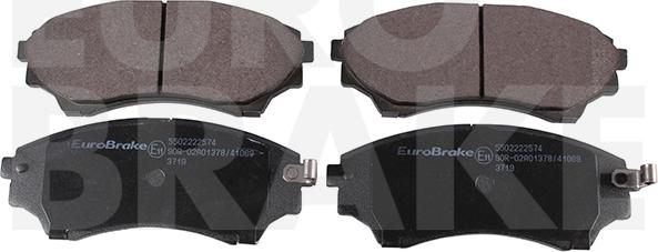 Eurobrake 5502222574 - Brake Pad Set, disc brake autospares.lv