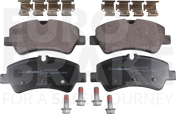 Eurobrake 5502222578 - Brake Pad Set, disc brake autospares.lv