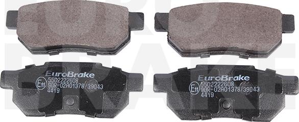 Eurobrake 5502222608 - Brake Pad Set, disc brake autospares.lv