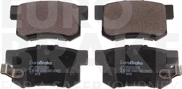 Eurobrake 5502222634 - Brake Pad Set, disc brake autospares.lv