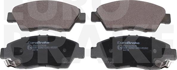 Eurobrake 5502222626 - Brake Pad Set, disc brake autospares.lv