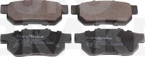 Eurobrake 5502222627 - Brake Pad Set, disc brake autospares.lv