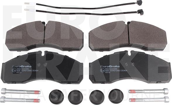 Eurobrake 5502222395 - Brake Pad Set, disc brake autospares.lv